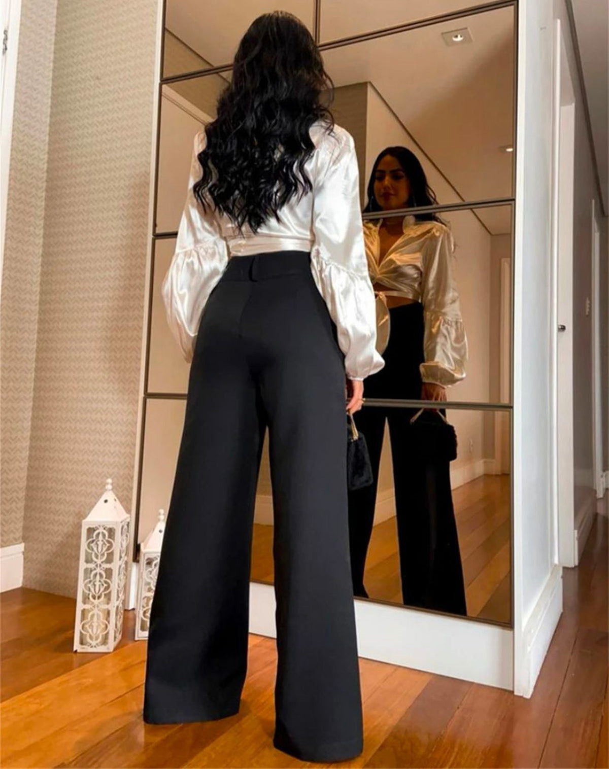 Calça Luxus Pantalona com Bolsos